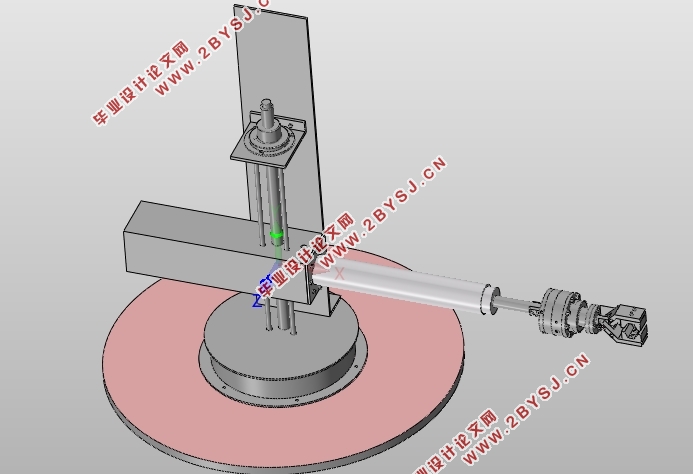 液压送料机械手设计运动仿真(含CAD零件图装配图,SolidWorks三维图)