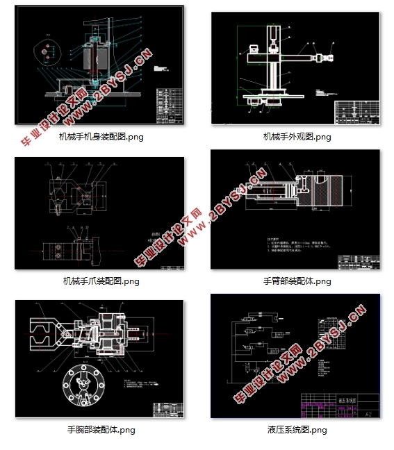 液压送料机械手设计运动仿真(含CAD零件图装配图,SolidWorks三维图)