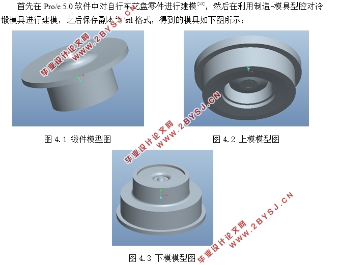 自行车花盘冷精锻工艺与模具结构设计(含PROE三维图)