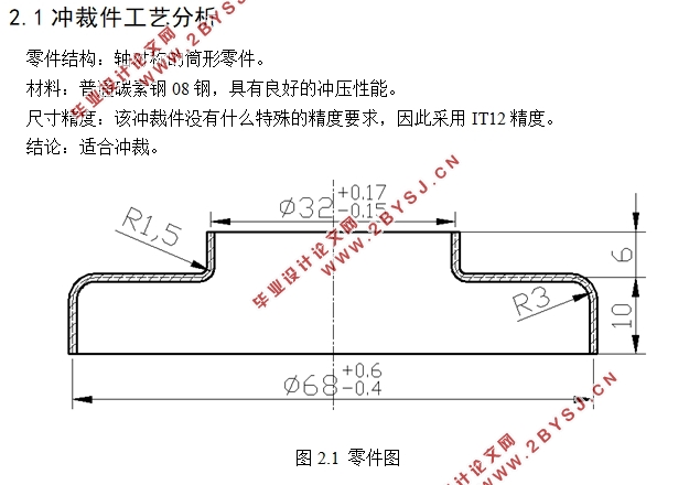 顶罩件冲压工艺分析与模具设计(含CAD零件图装配图,PROE三维图)