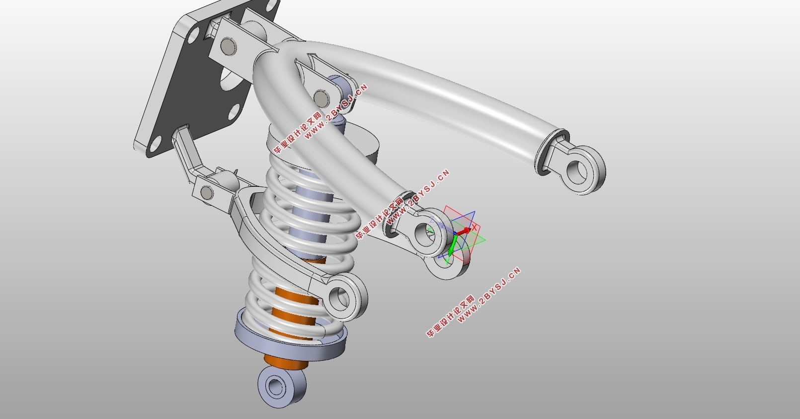 WG7202四驱中级轿车后悬架设计(含CAD图,SolidWorks三维图)