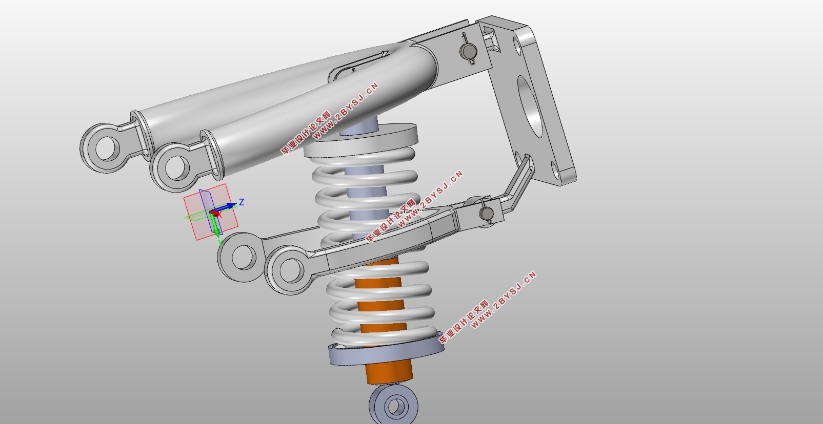WG7202四驱中级轿车后悬架设计(含CAD图,SolidWorks三维图)
