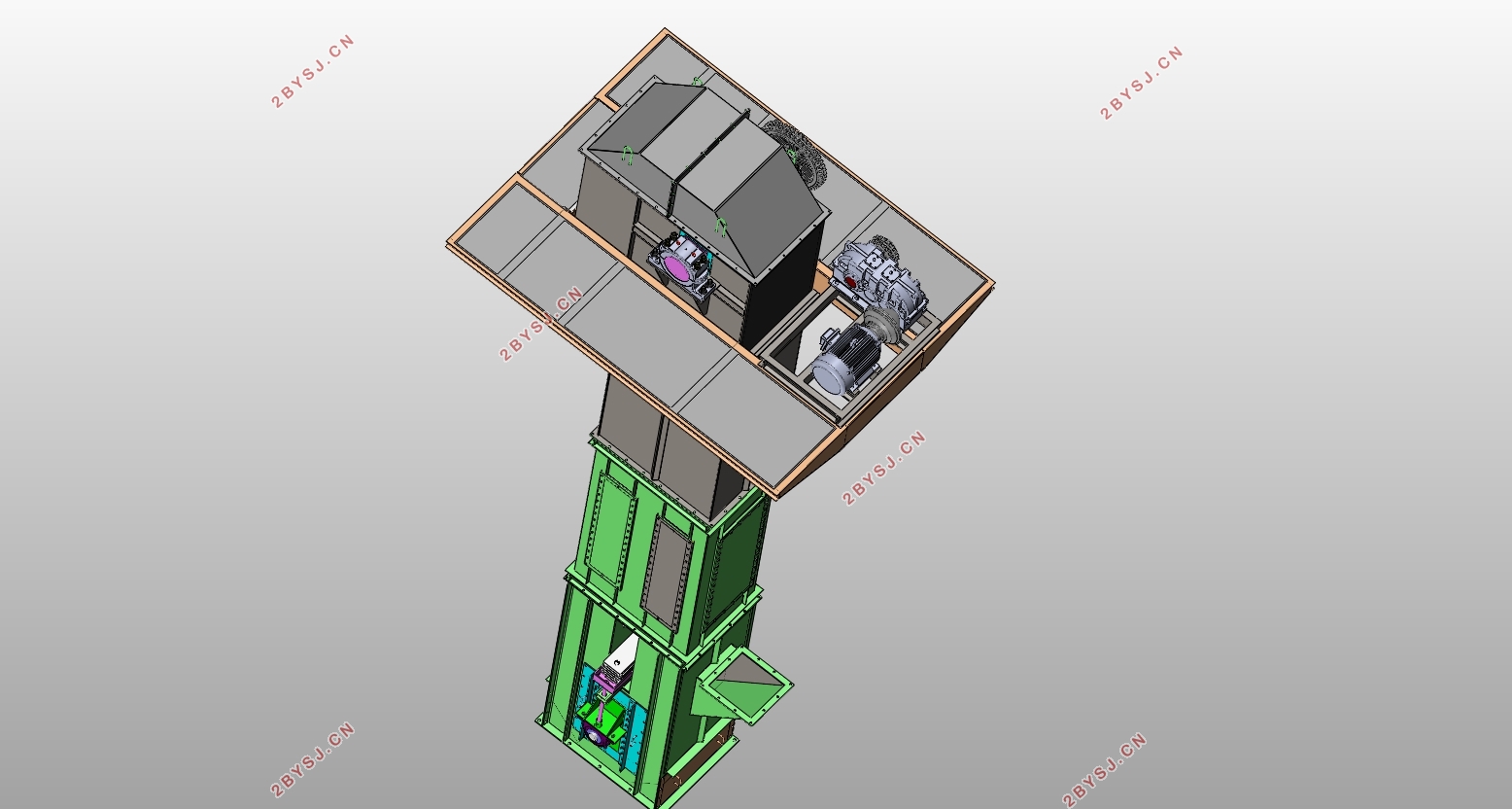 NSE1200×41板链斗式提升机优化设计(含CAD图,SolidWorks三维图)