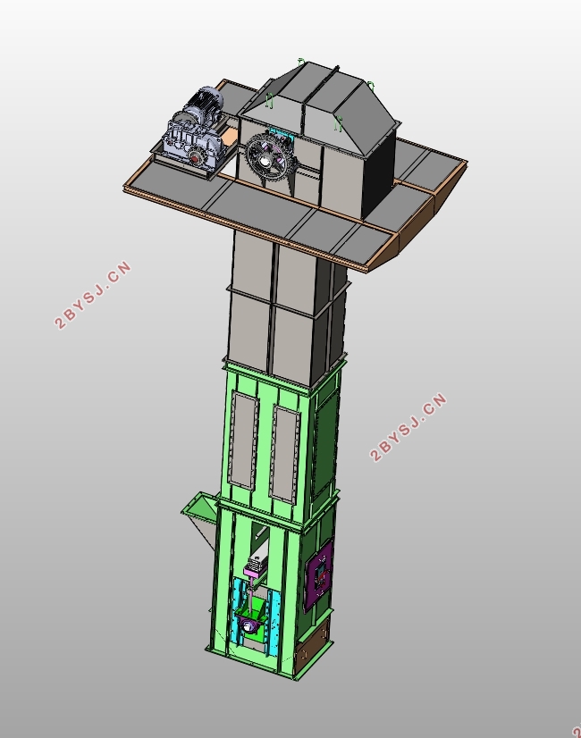 NSE1200×41板链斗式提升机优化设计(含CAD图,SolidWorks三维图)