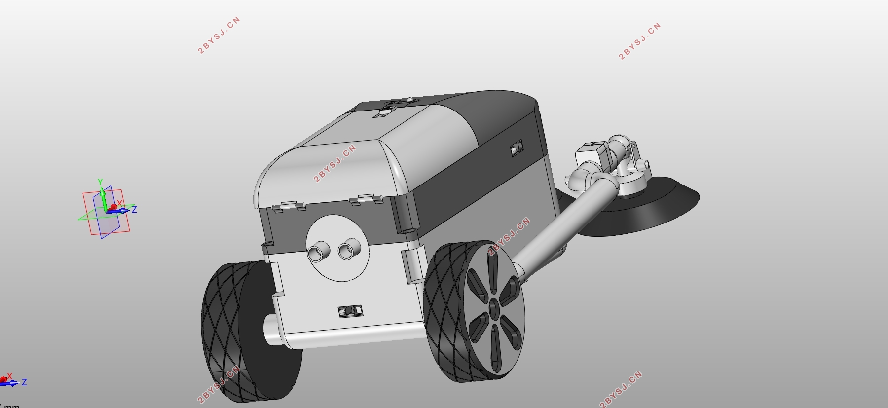 空调管道清洁机器人设计(含CAD零件图装配图,SolidWorks三维图)