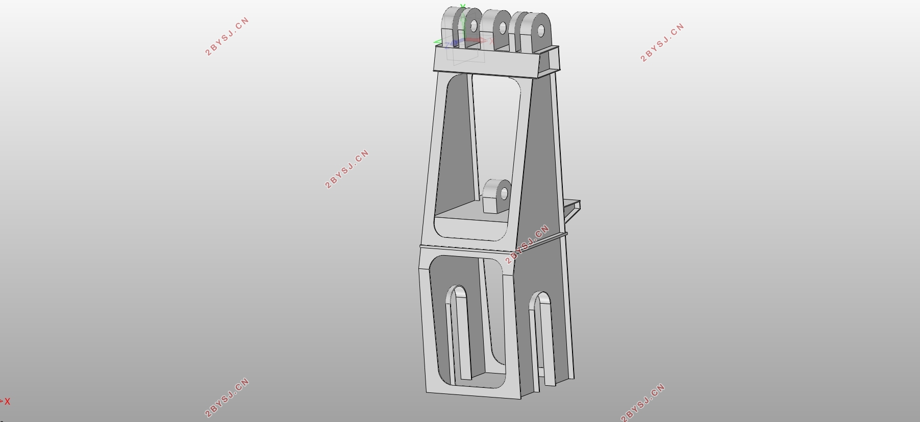 MQ2533四连杆门座起重机人字架结构设计(含CAD图,SolidWorks三维图)