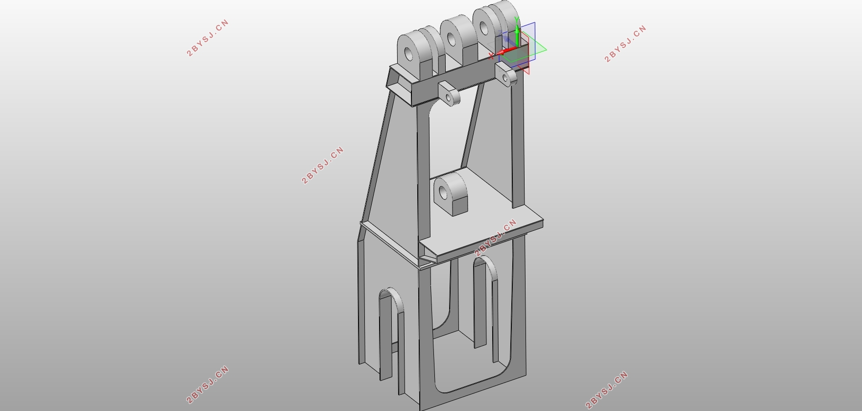 MQ2533四连杆门座起重机人字架结构设计(含CAD图,SolidWorks三维图)