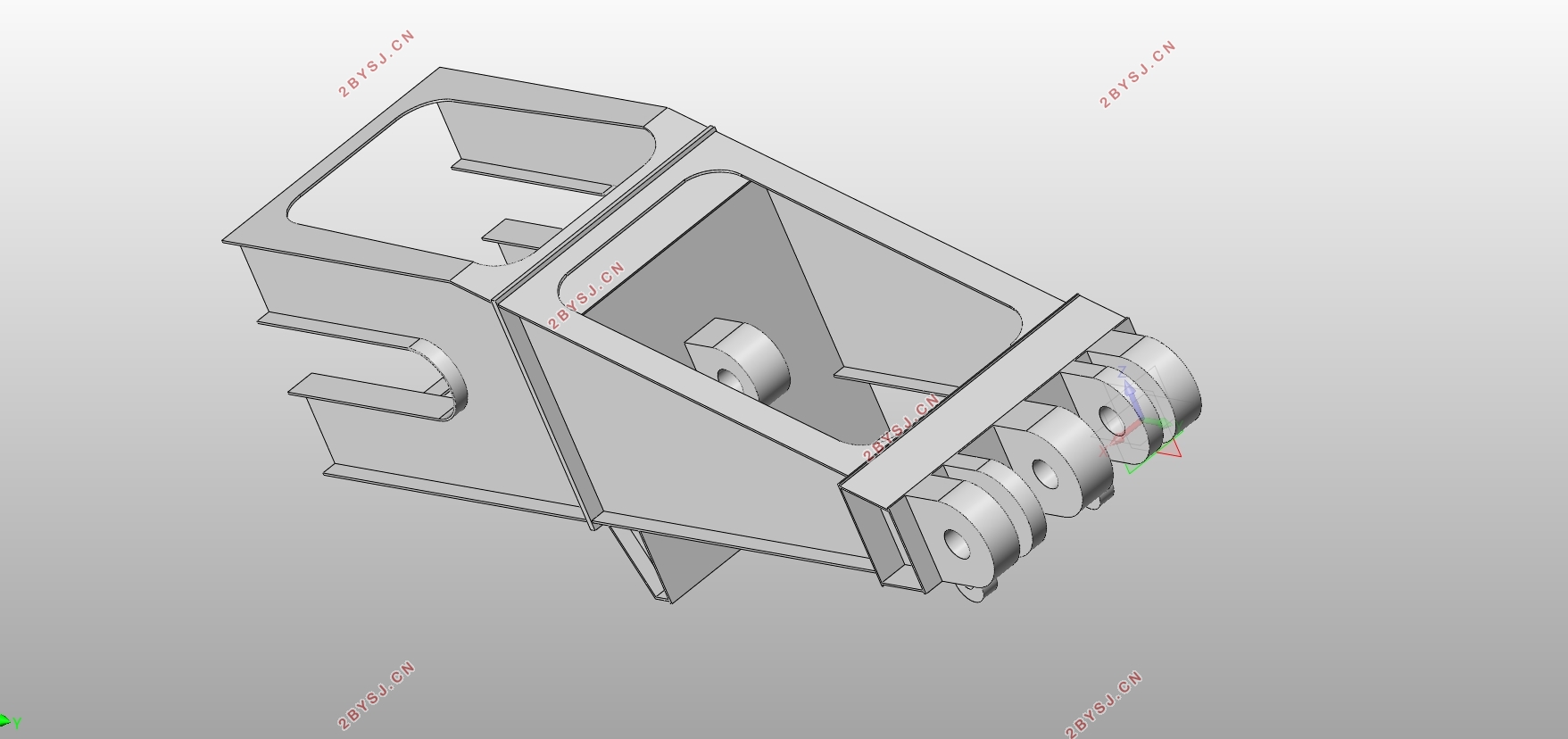 MQ2533四连杆门座起重机人字架结构设计(含CAD图,SolidWorks三维图)
