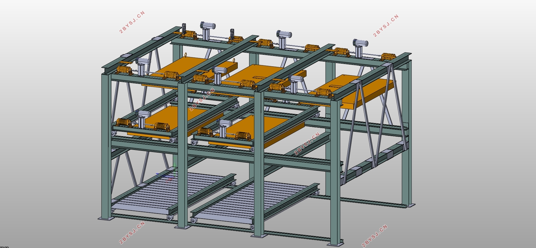 升降横移式立体车库的设计(含CAD零件图装配图,SolidWorks三维图)