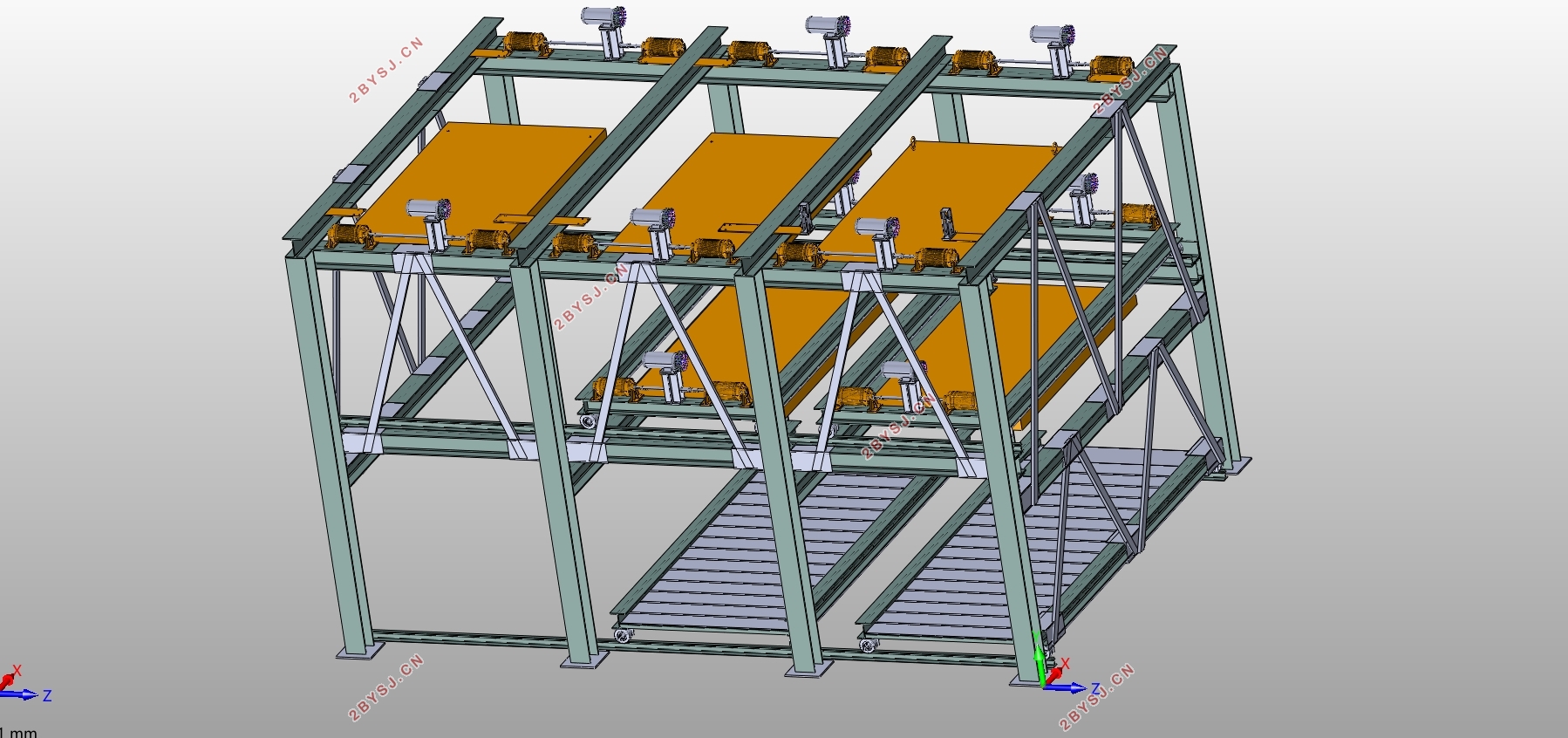 升降横移式立体车库的设计(含CAD零件图装配图,SolidWorks三维图)