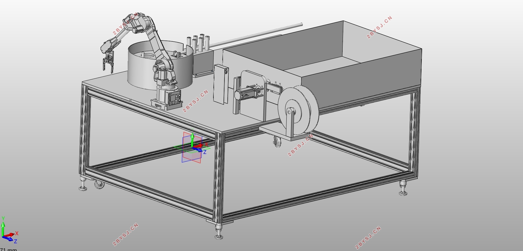 洗衣机进水管包扎机结构总体设计(含CAD零件装配图,STEP,UG三维图)