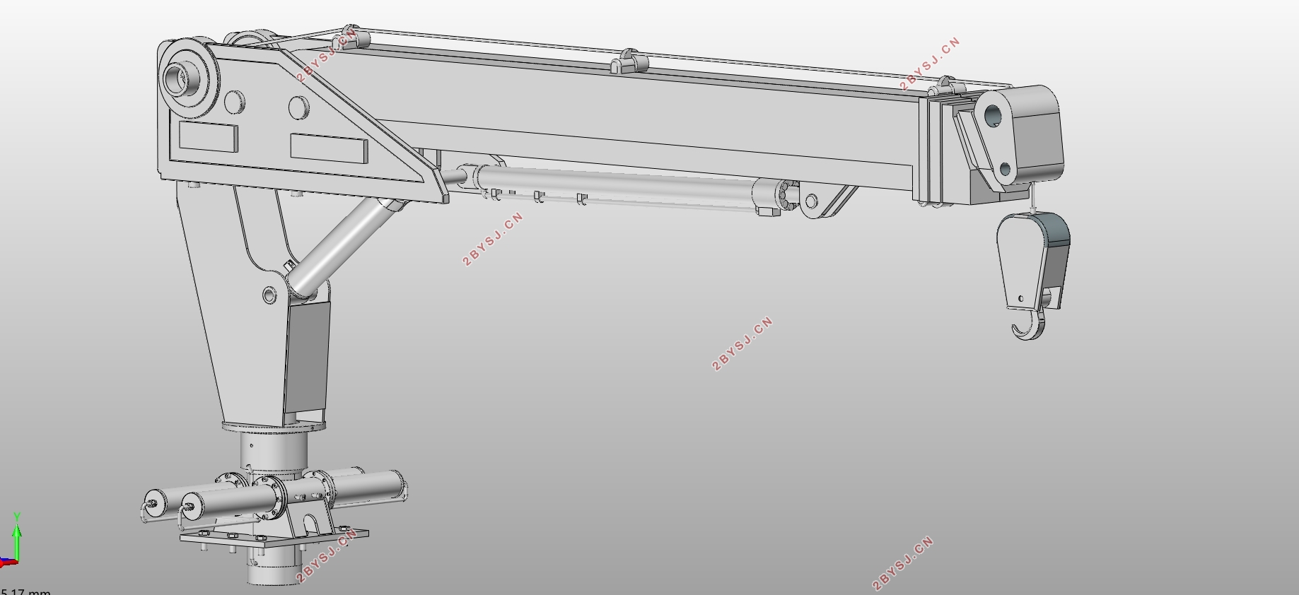 5吨随车吊臂(吊车起重设备)设计(含CAD零件装配图,UG三维图)