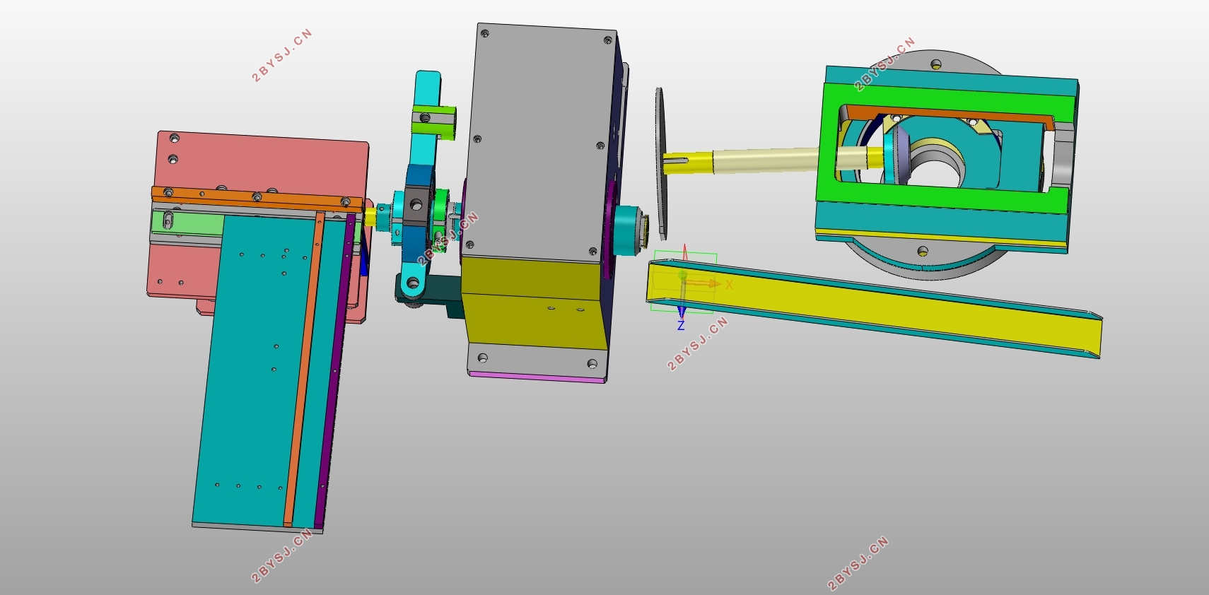�ݶ�ϳ�ۻ������(��CAD���ͼװ��ͼ,SolidWorks��άͼ)