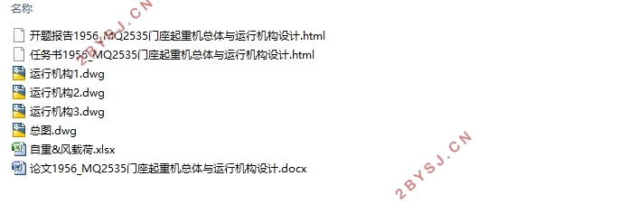 MQ2535门座起重机总体与运行机构设计(含CAD图)
