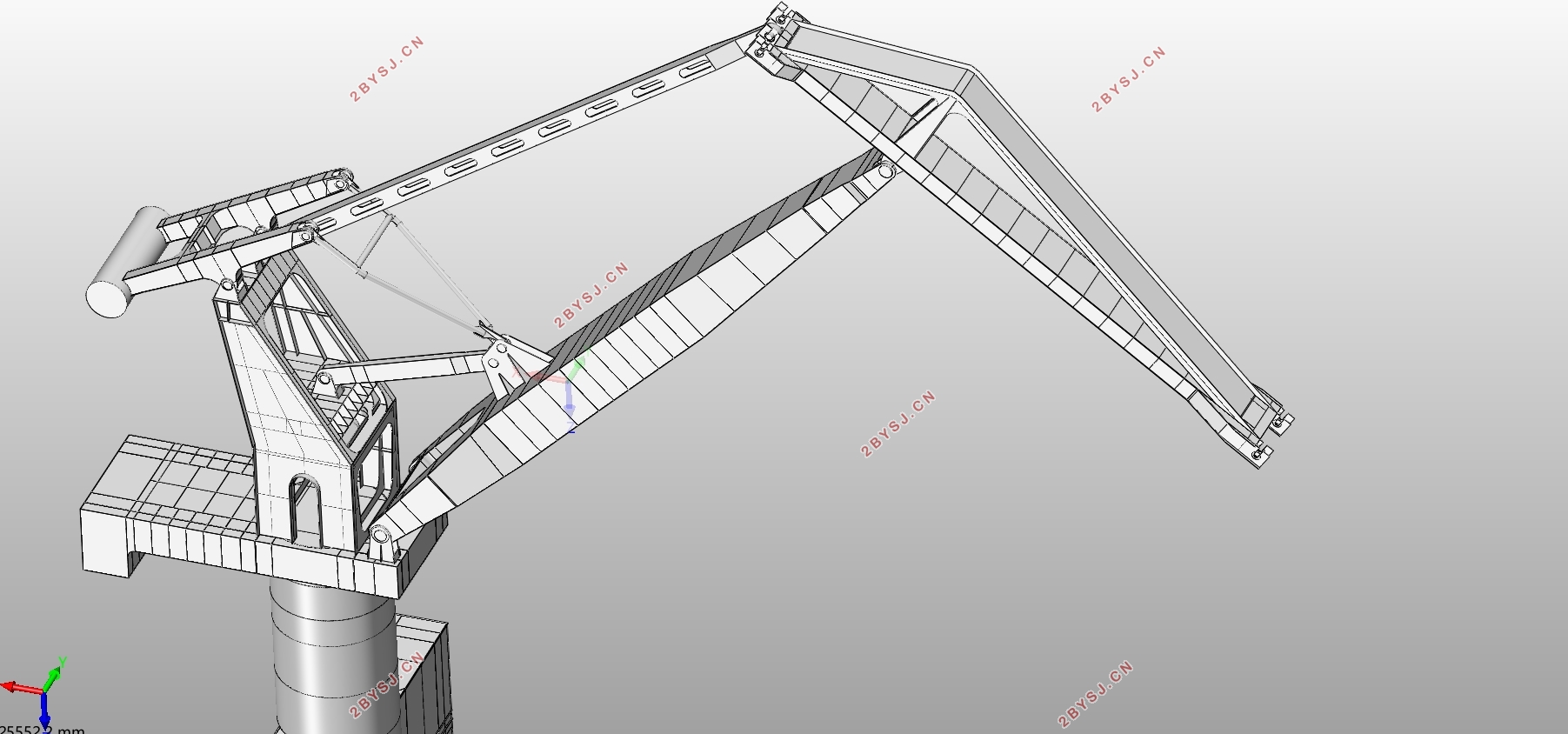 42t-33m门座式起重机整体与平衡梁结构参数化设计(含CAD图,SolidWorks三维图)