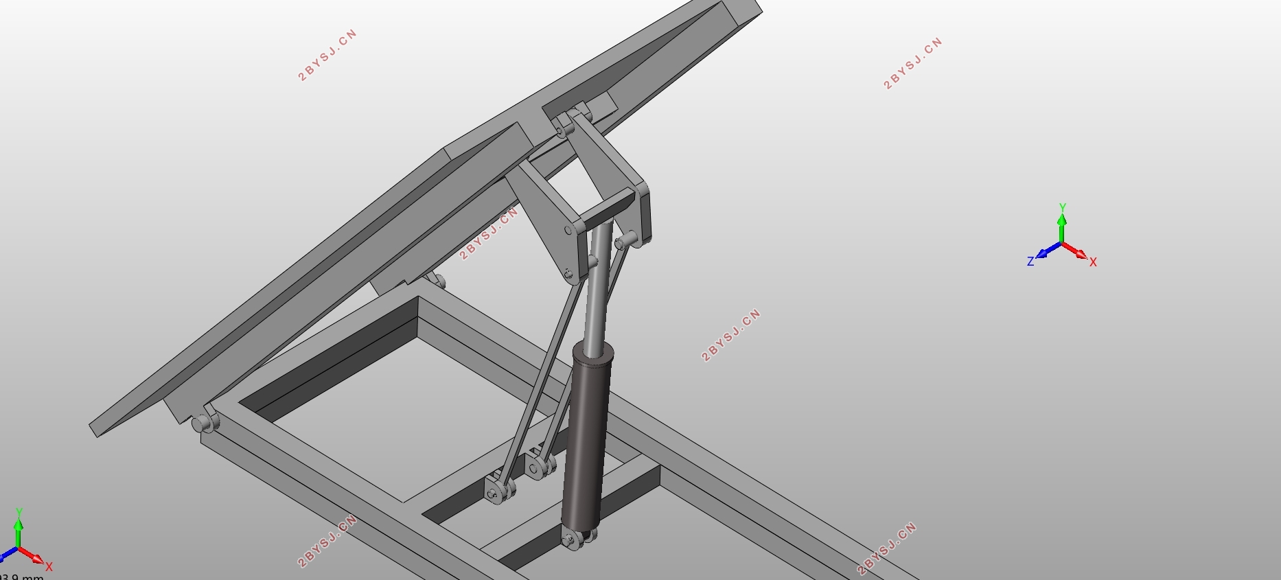 矿用自卸车举升机构设计及总体设计(含CAD图,SolidWorks三维图)