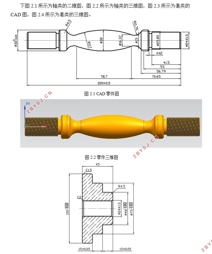 轴套类零件的加工工艺及设计(含CAD图,UG三维图,程序)