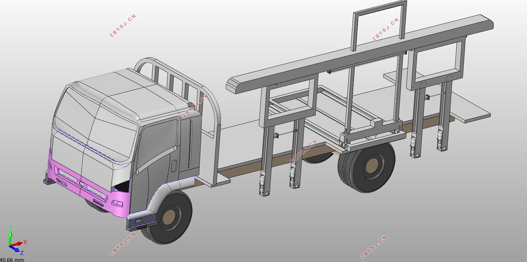 中型侧位道路清障车的总体布置与设计(含SolidWorks三维图)