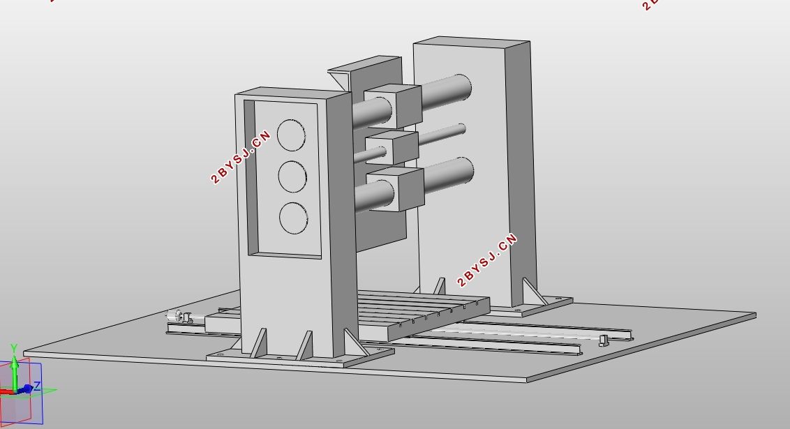 圆弧石材切割机床结构设计(含CAD装配图,SolidWorks三维图)