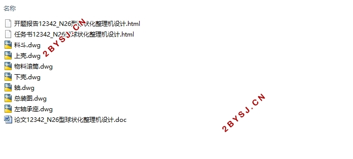 N26型球化机设计(含CAD零件图装配图)