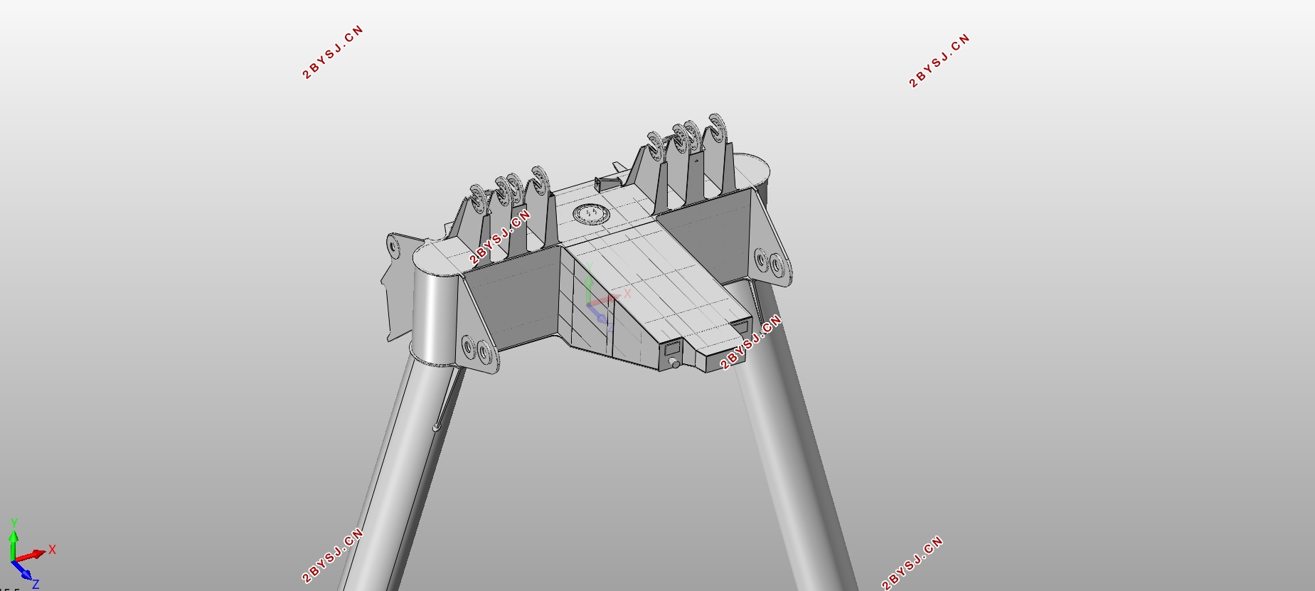 65t/66.5m岸桥梯形架设计及三维建模设计(含CAD总图,梯形架SolidWorks三维图)
