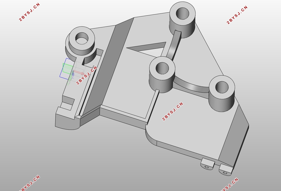某汽车空调器支架注塑模具结构设计(含CAD零件装配图,SolidWorks三维图)
