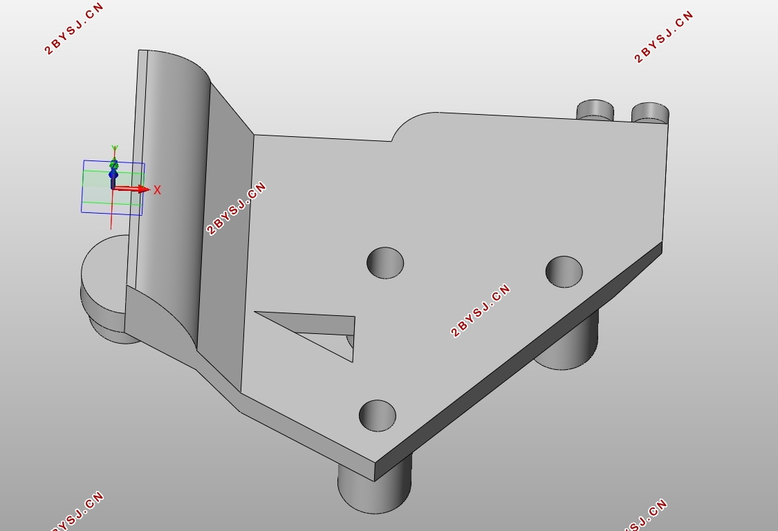 某汽车空调器支架注塑模具结构设计(含CAD零件装配图,SolidWorks三维图)