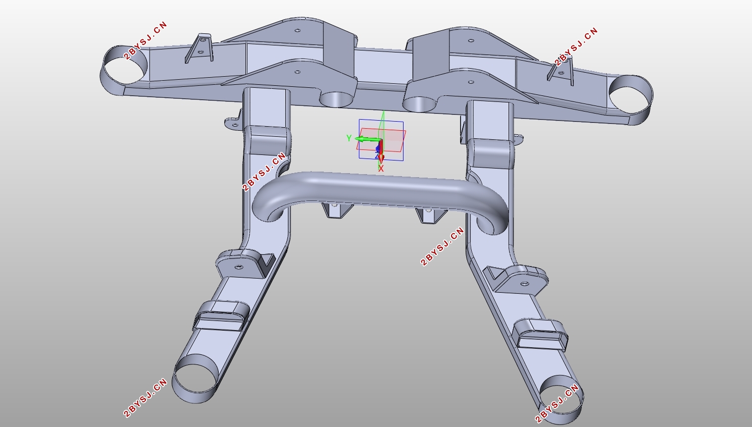 某微车后副车架结构设计及分析(含CAD图,SolidWorks,UG三维图)