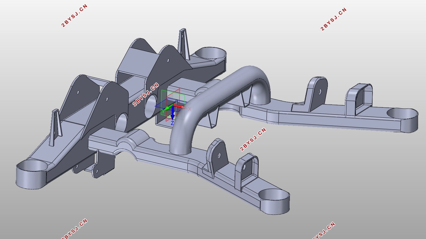 某微车后副车架结构设计及分析(含CAD图,SolidWorks,UG三维图)