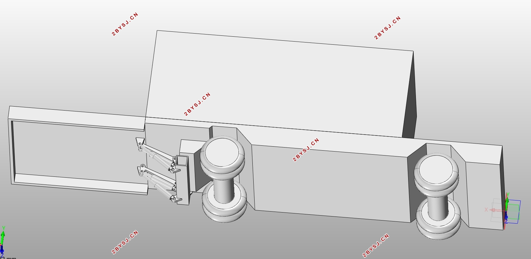 汽车尾板机构设计及三维建模(含CAD图,SolidWorks三维图)