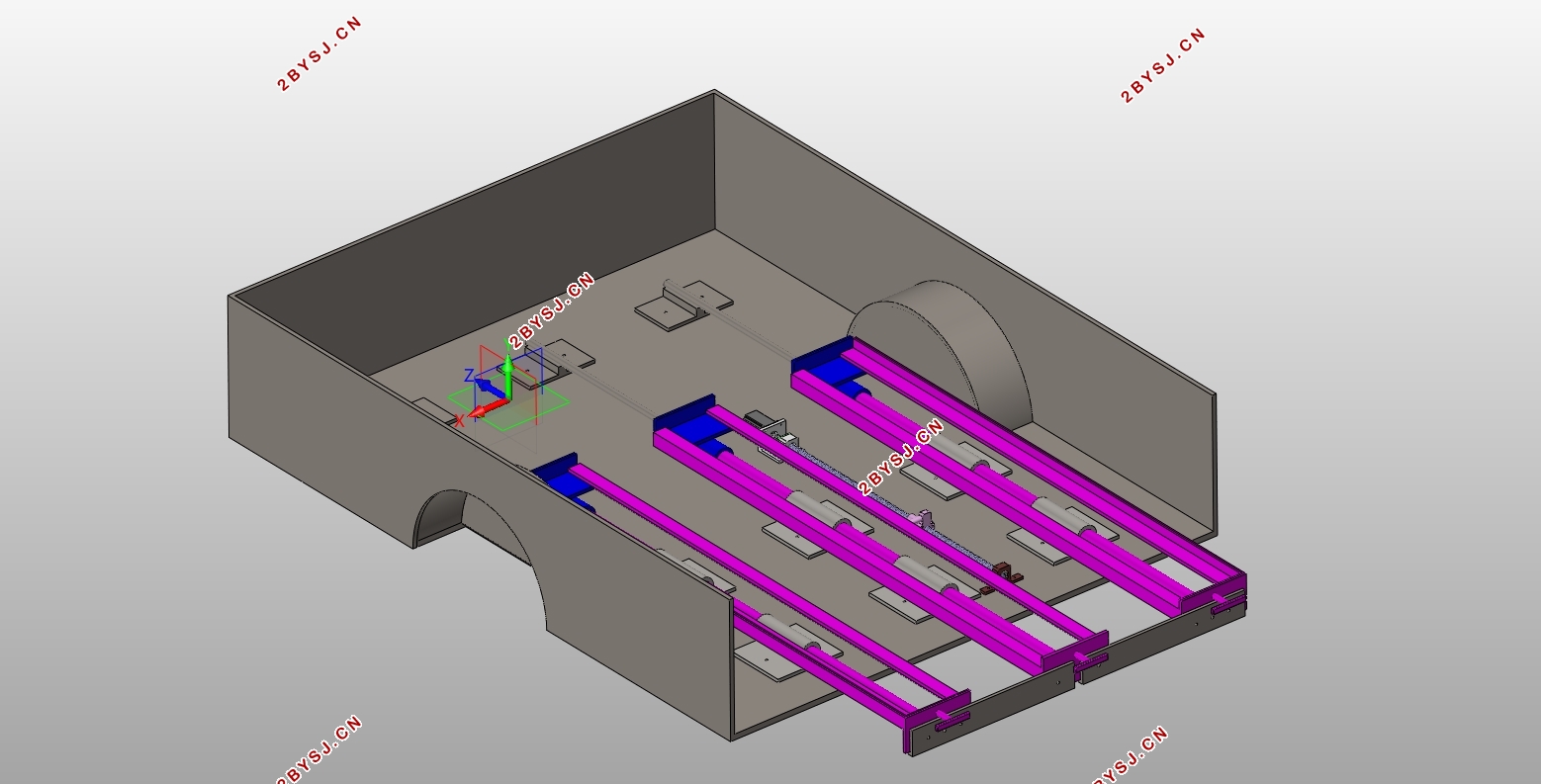 皮卡车滑板式货箱后斗设计(含SolidWorks三维图)