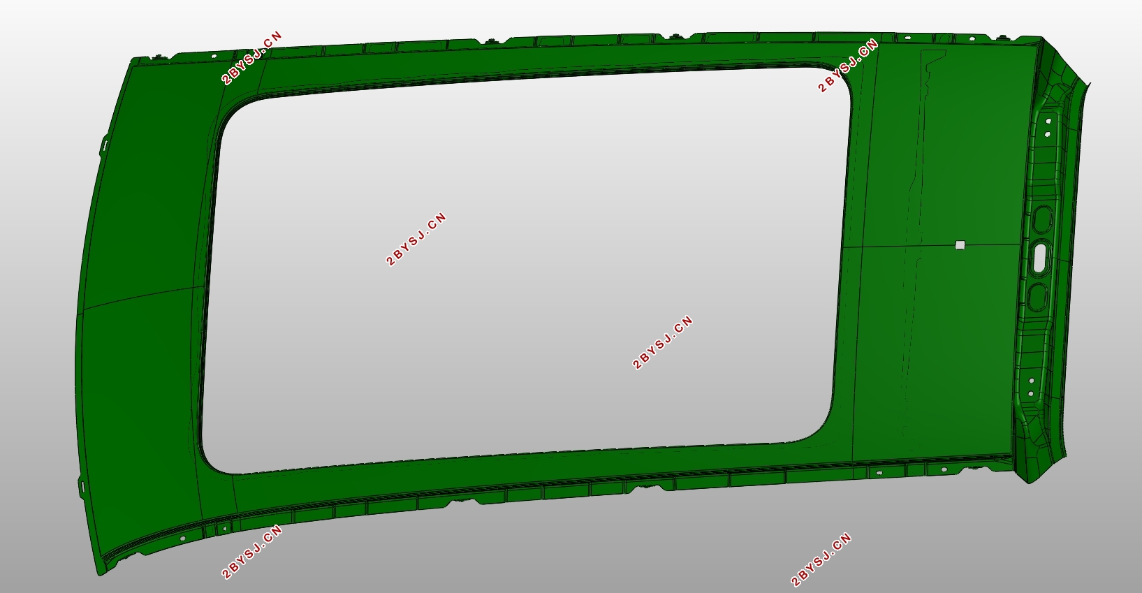 ����ĳSUVȫ���촰����ȱ�ݷ������Բ�(��CADͼ,CATIA��άͼ)