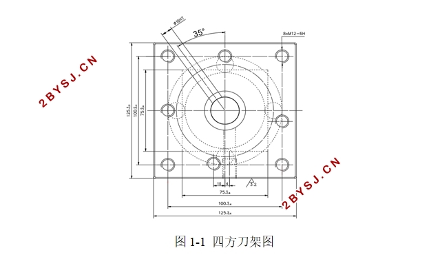 四方刀架的加工工艺及夹具设计(含CAD零件图夹具图)