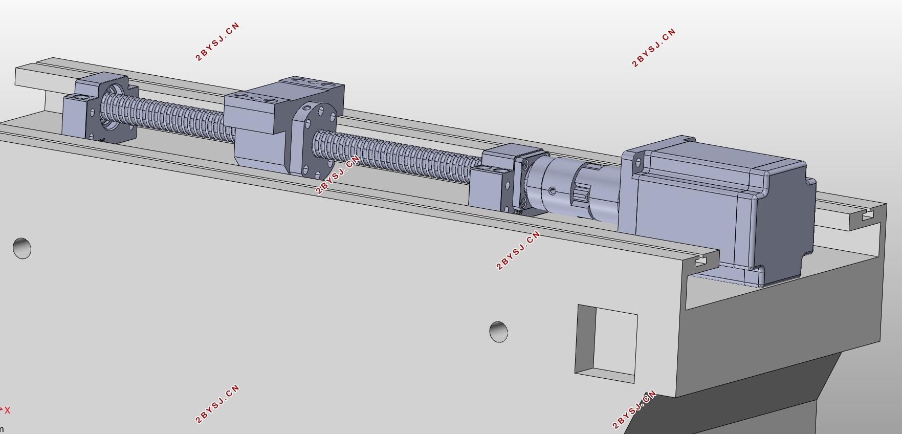 VMC加工中心总体及X轴进给系统设计(含CAD图,SolidWorks三维图)