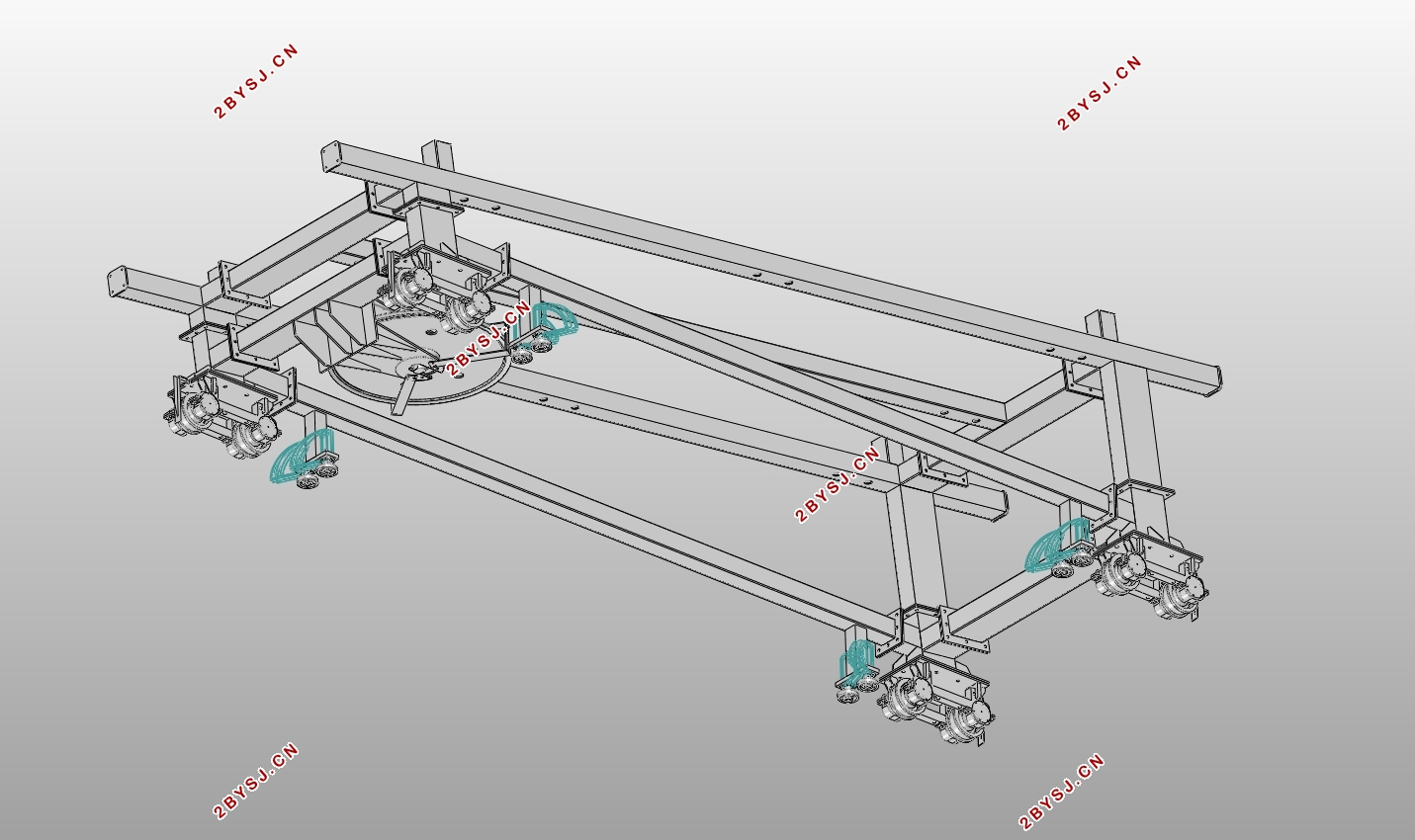 有轨客运缆车总体结构与减震机构设计(含CAD,SolidWorks三维图)