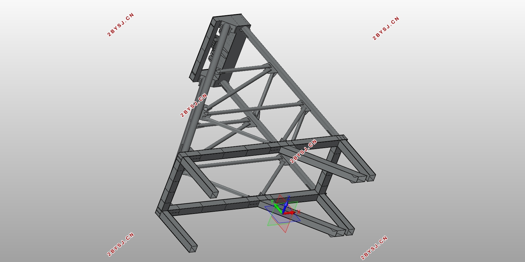 200T门座起重机总体及人字架结构设计(含CAD,SolidWorks三维图)