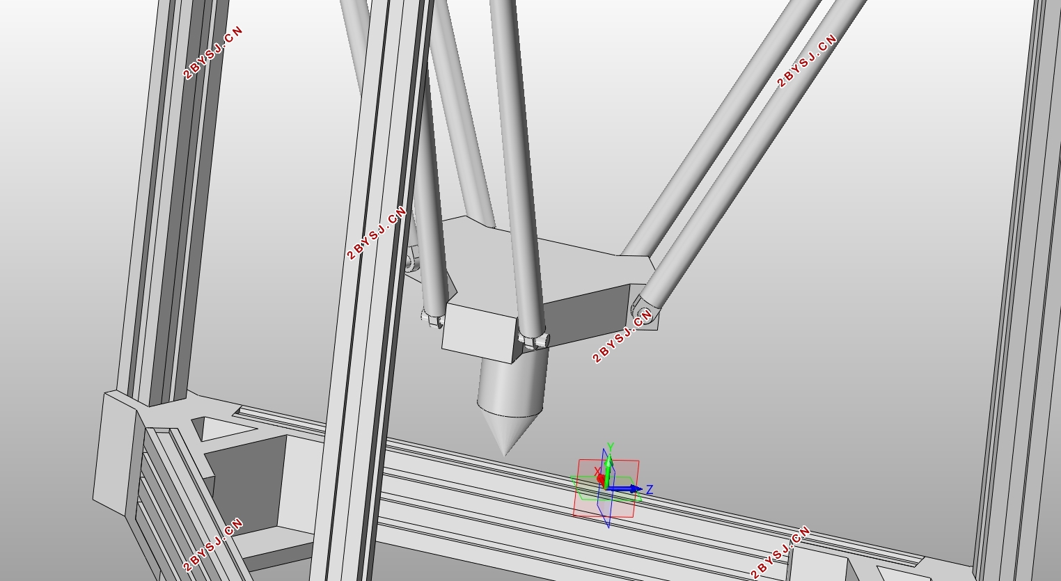 基于Delta结构的3D打印机虚拟样机设计及仿真(含SolidWorks三维图)