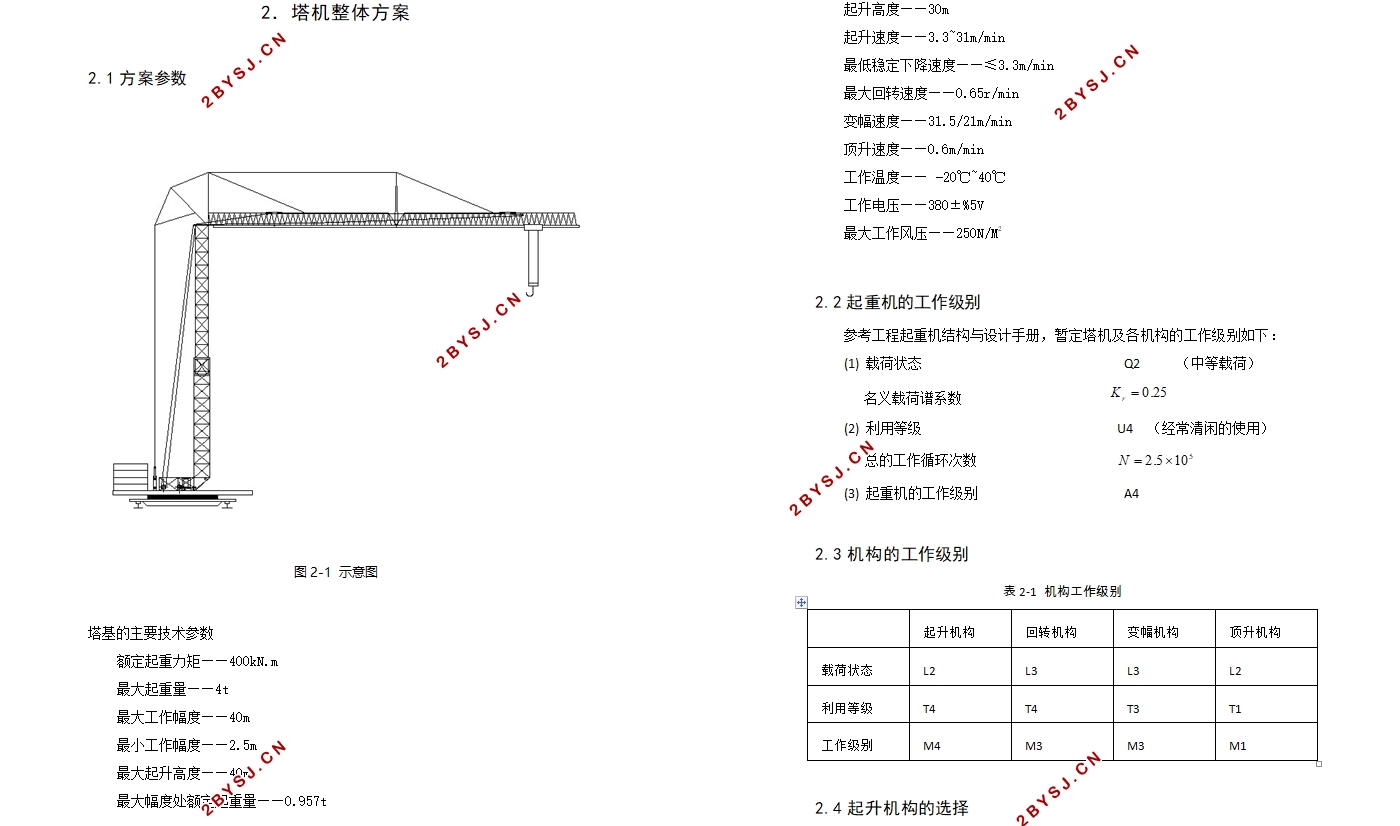快装塔式起重机设计-强度和稳定性分析(含CAD零件图装配图)