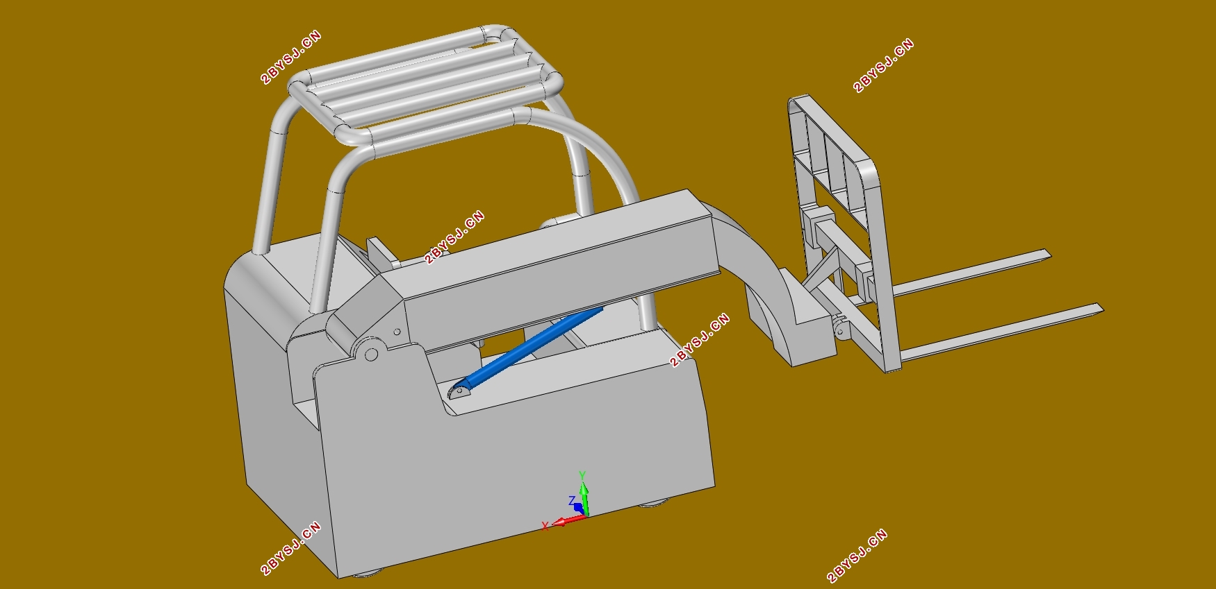 臂架型电动叉车设计研究(含CAD图,SolidWorks三维图)