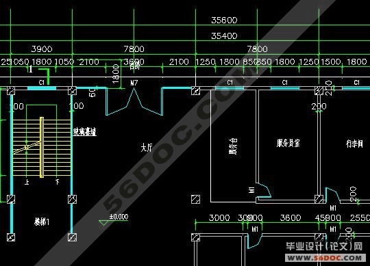 四层框架结构温泉度假酒店客房楼设计