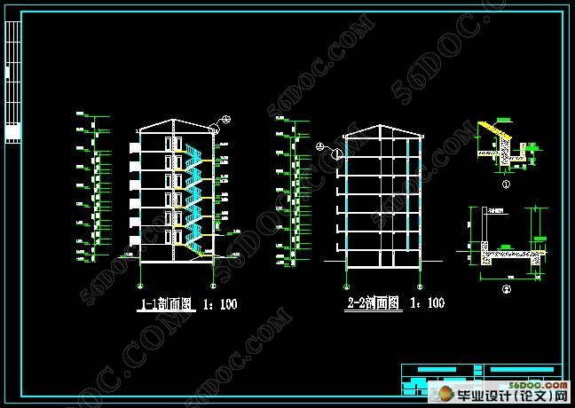 六层3500平米砖混住宅楼设计(建筑图,结构图和平面图)
