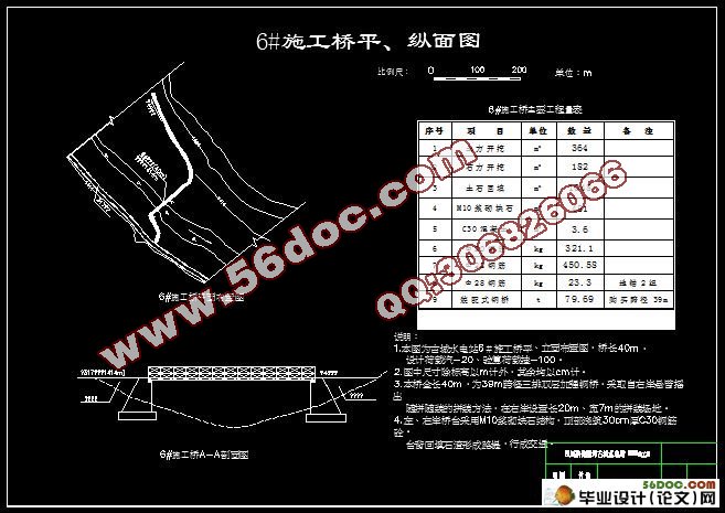 古城电站调压井投标书编制(工程量计算,CAD结构图,平面布置图)