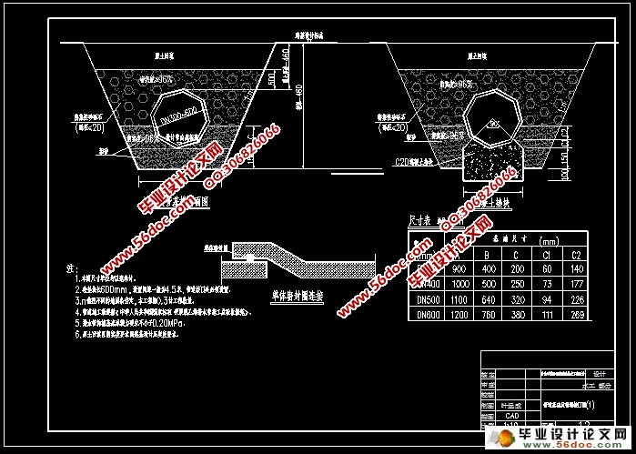 白兔潭镇沿江路道路排水工程设计(含CAD图)