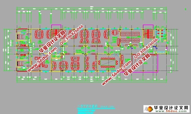 七层5000平米房地产综合楼设计(建筑图,结构图)