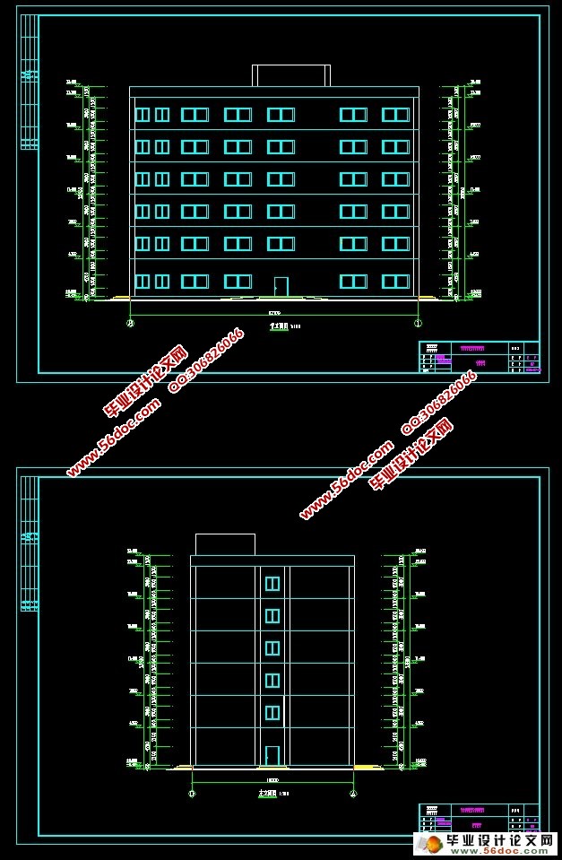 洛阳市六层3500平米医院门诊楼设计(建筑图,结构图,总平面图)