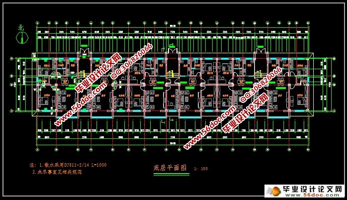 五层3400平米杭州中学教师公寓宿舍楼设计