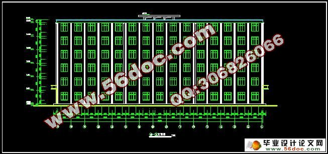 六层4700平米大连大学办公楼设计(建筑图,结构图,总平面图)