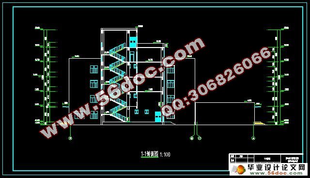 唐山市五层5100平米办公楼建筑结构设计(含CAD建筑图,结构图)