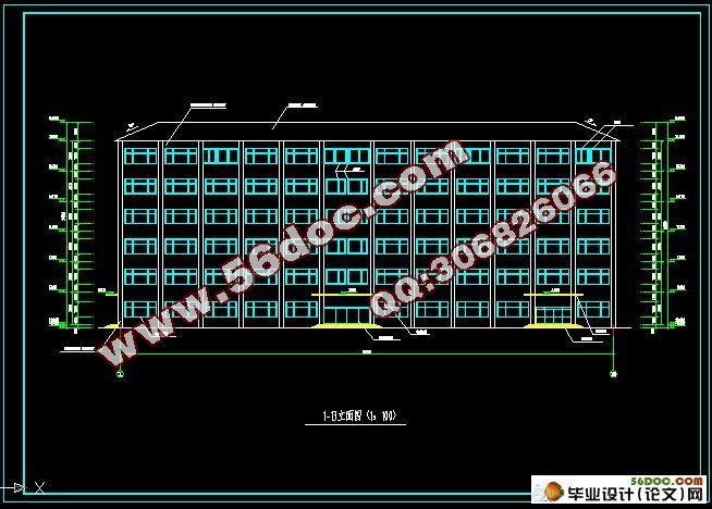 六层5500平米框架结构办公楼设计(建筑设计,结构设计,施工组织)