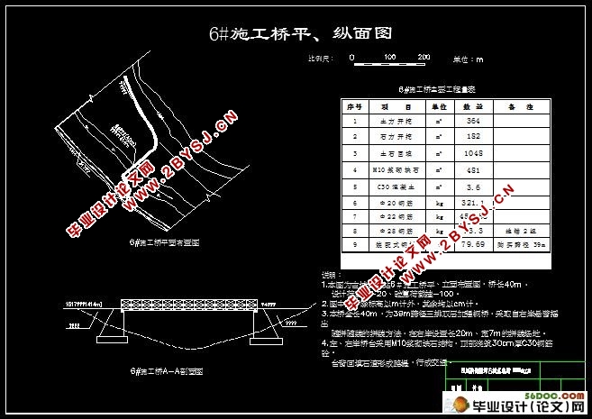 古城电站调压井投标书编制(工程量计算,CAD结构图,平面布置图)